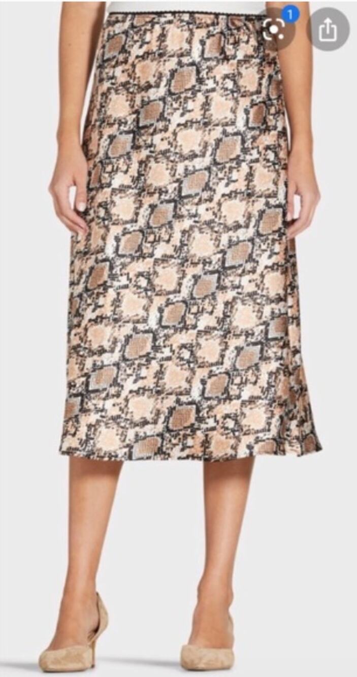 Evereve | Peyton Jensen Reagan Cole Hearted Snakeskin Skirt // XS